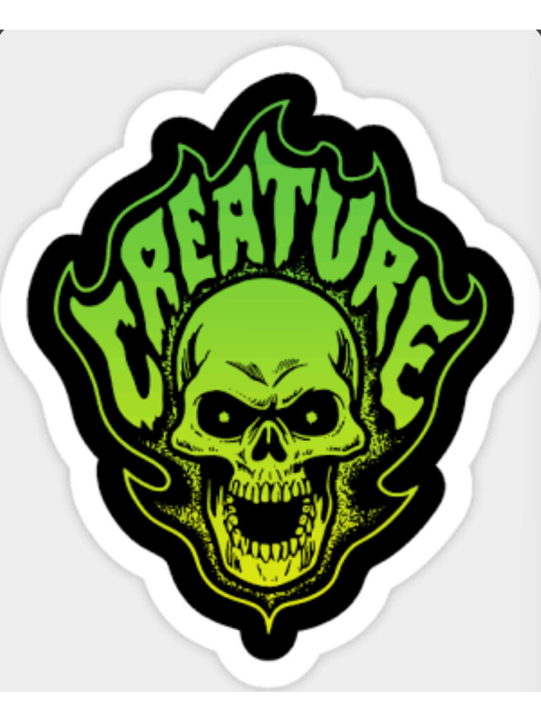 Creature Bonehead Flame Vinyl Sticker