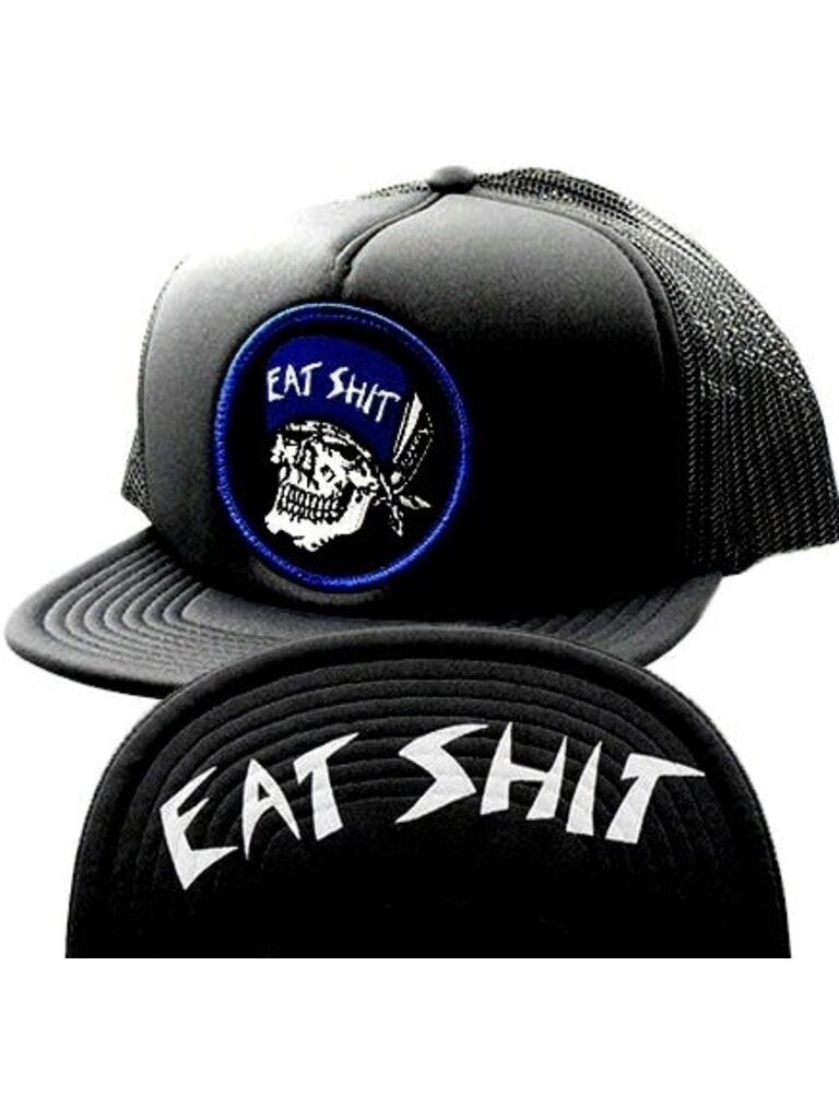 Suicidal Dogtown Suicial Skates Eat Shit Patch Flip Mesh Hat Black