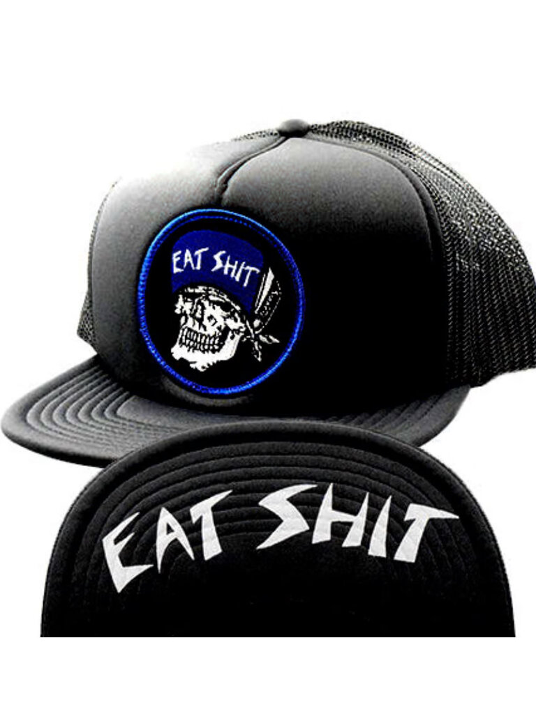 Suicidal Dogtown Suicial Skates Eat Shit Patch Flip Mesh Hat Black