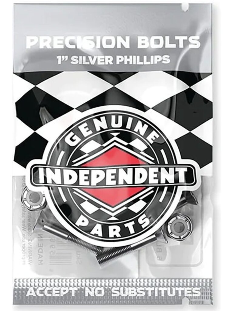 Independent Independent Hardware 1” Phillips Silver/Black