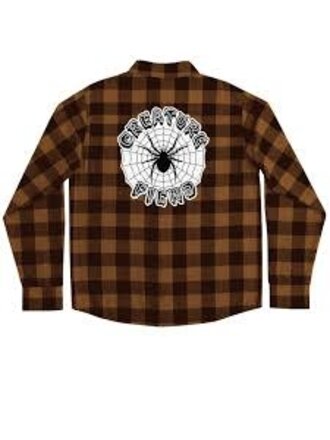 Creature Creature Web Flannel Black/Brown