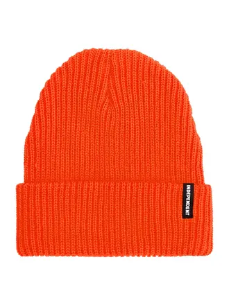 Independent Independent Baseline Beanie Long Shoreman Hat Safety Orange