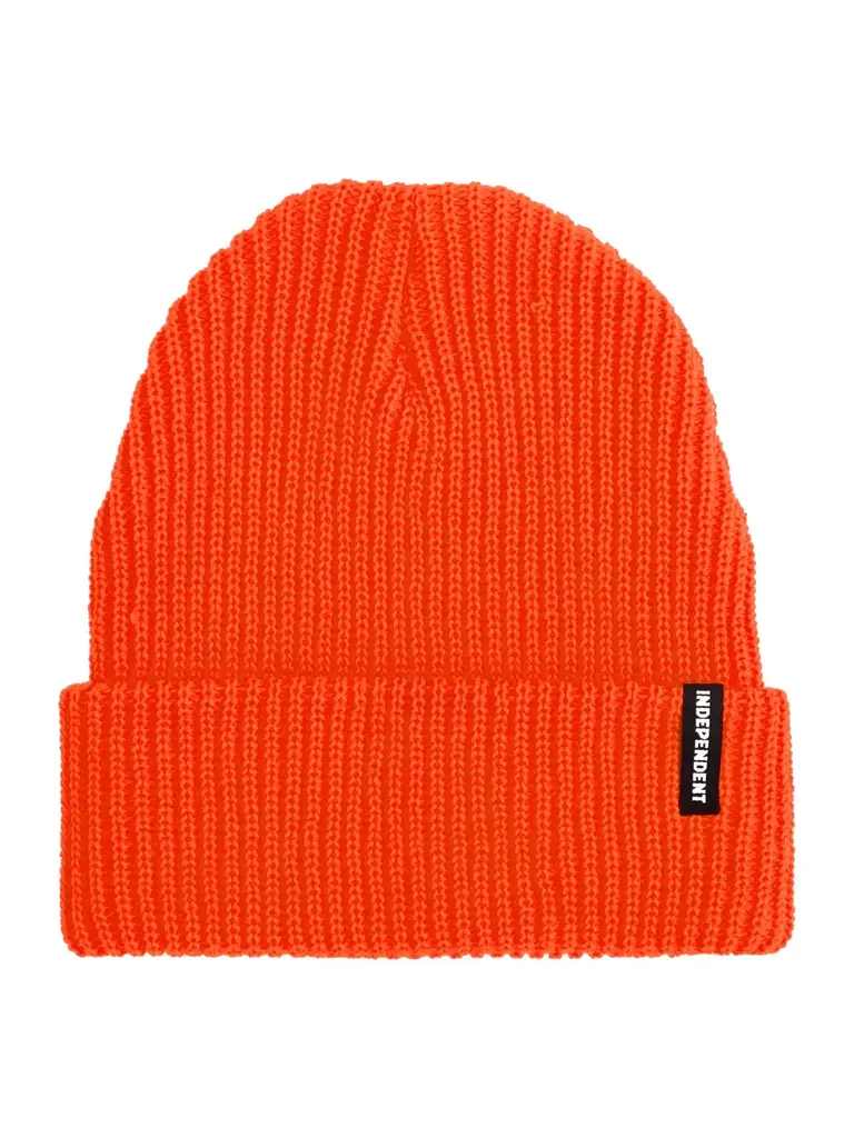 Independent Independent Baseline Beanie Long Shoreman Hat Safety Orange