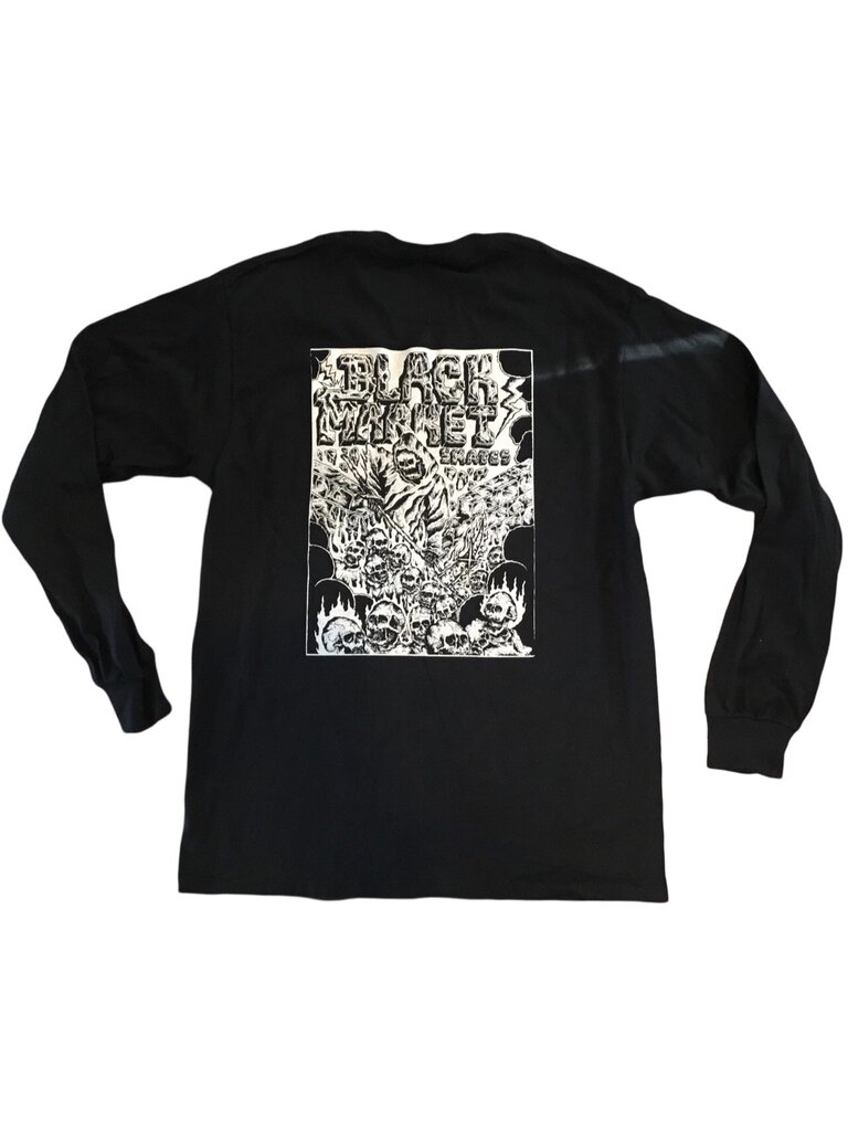 Black Market Black Market Skeleton Chest Hit  Long Sleeve Black