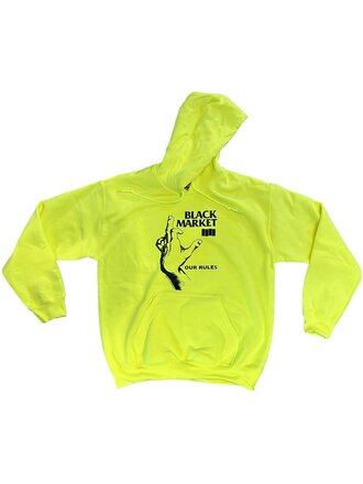 Black Market Black Market Our Rules Hoodie Safety Green