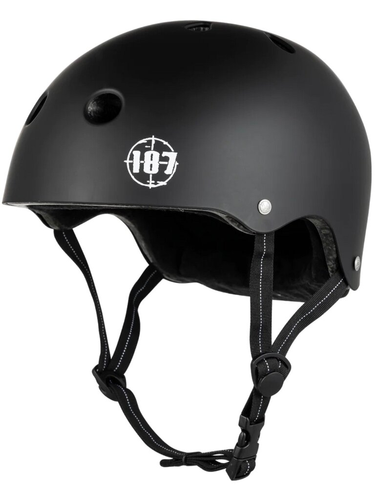 187 187 Pro Skate Helmet Pro Certified Matte Black S/M