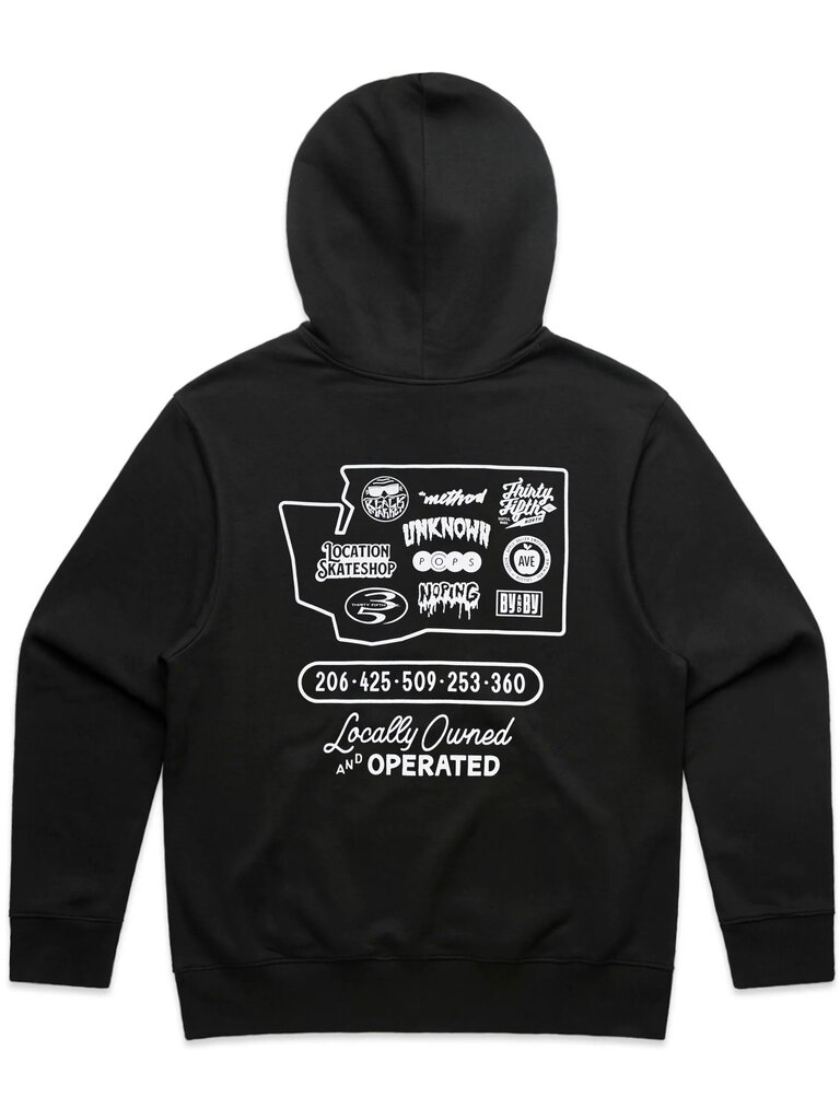 Black Market Skate Shop Day Locally Owned Hoodie Black
