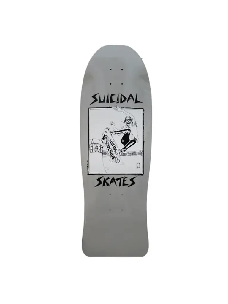 Suicidal Suicidal Skates Pool Skater 80s Reissue Deck 10.125” x 30.325” - Cool Grey Full Dip