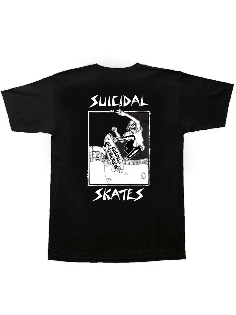 Suicidal Suicidal Skates Pool Skater 80s T-Shirt Black / White