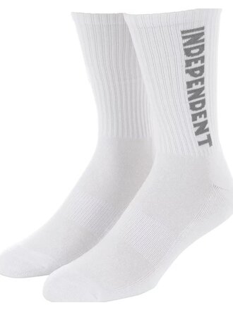 Independent Independent Baseline Mid Crew Socks White/Grey 9-11