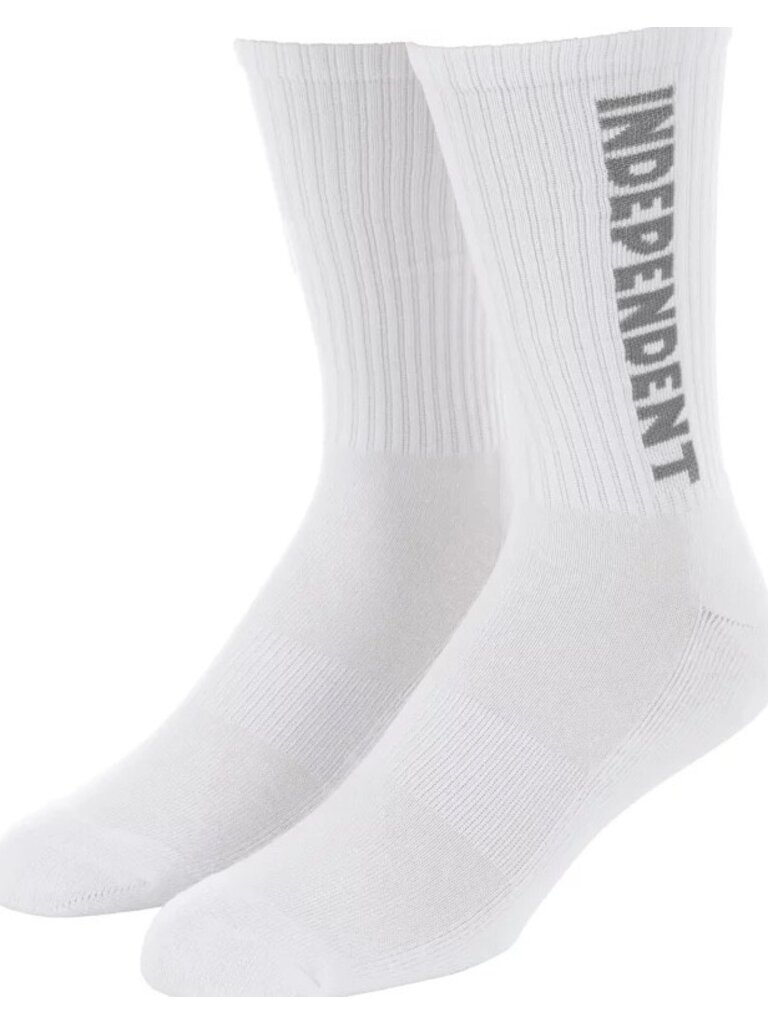 Independent Independent Baseline Mid Crew Socks White/Grey 9-11