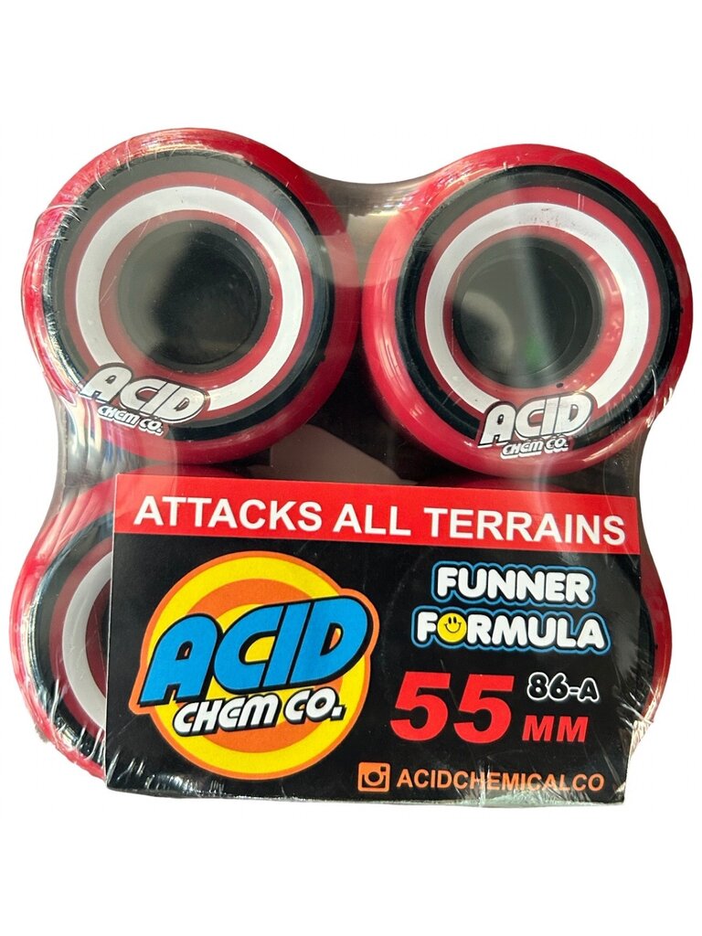 Acid Acid Pods Conical Wheels 55mm 86A Red