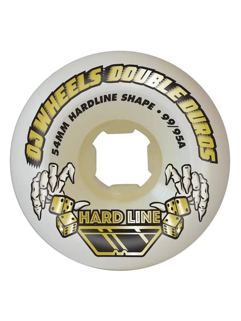 OJ 54mm Double Duro White Hardline 99a/95a OJ Wheels