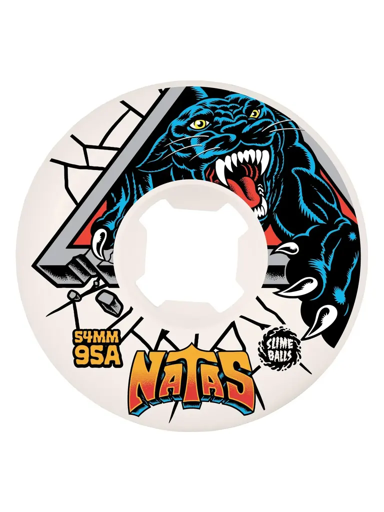 OJ 54mm Natas Reissue White Hardline 95a Slime Balls Wheels
