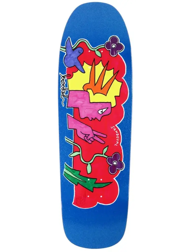 Krooked Krooked Sandoval Peace Sign 9.81” Shaped Deck