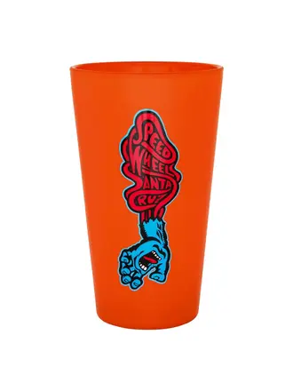 Santa Cruz Santa Cruz Speed Wheels OJ Screaming Hand Orange Pint Glass
