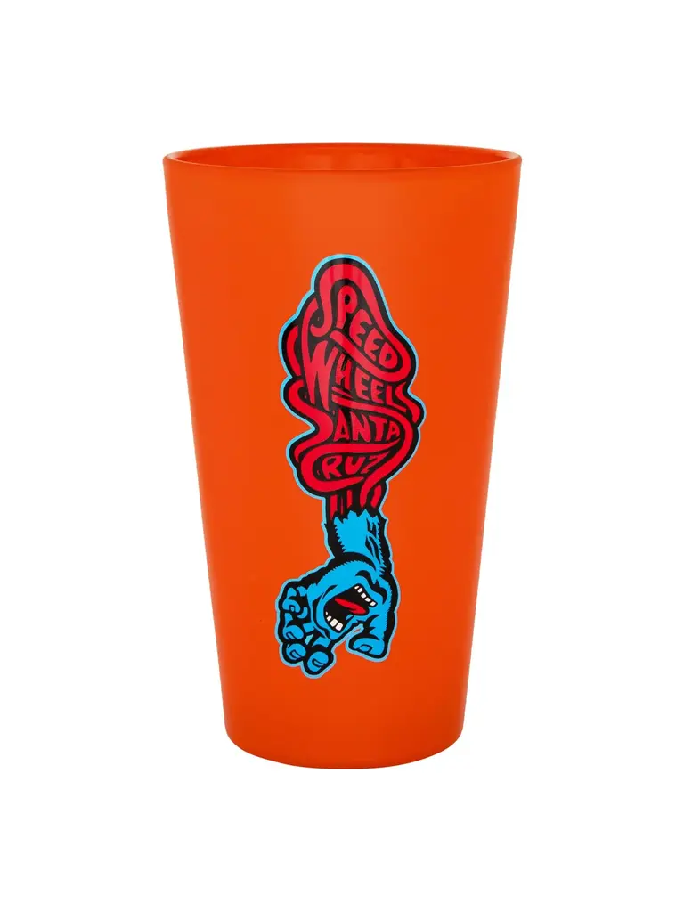 Santa Cruz Santa Cruz Speed Wheels OJ Screaming Hand Orange Pint Glass