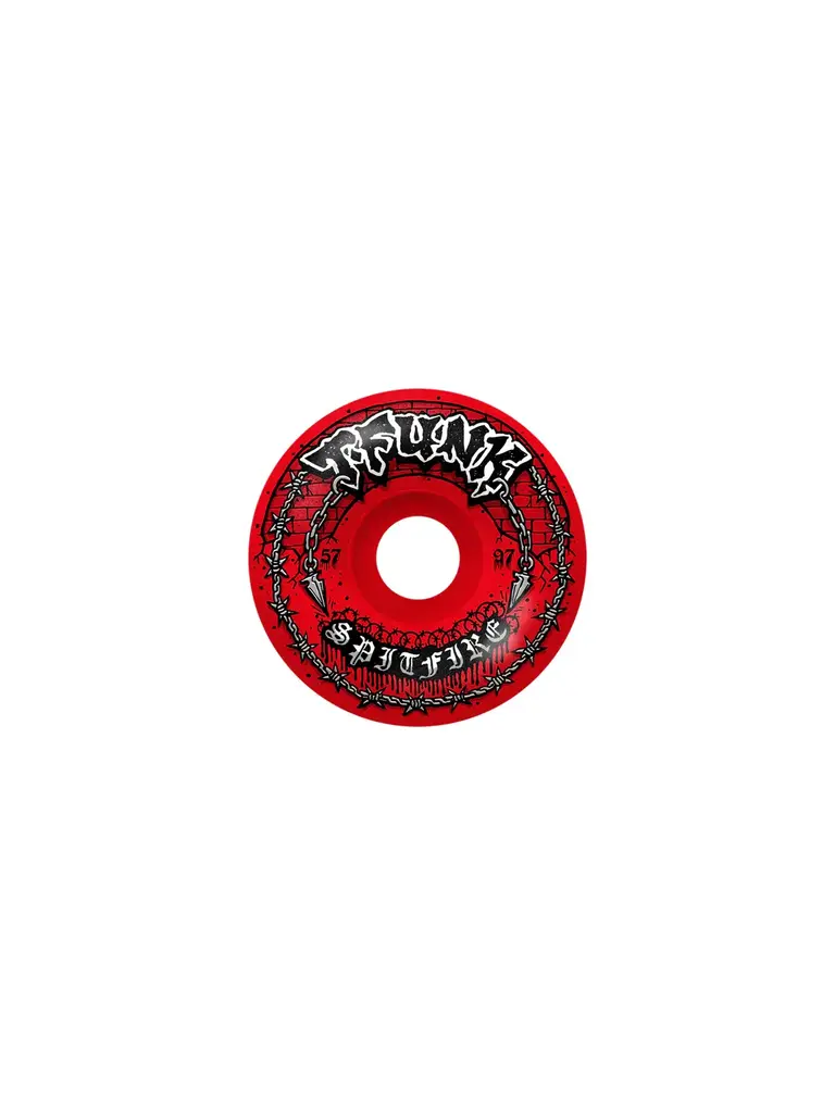 Spitfire Spitfire F4 97a T-Funk Raw Radial Full Red 57mm Wheels