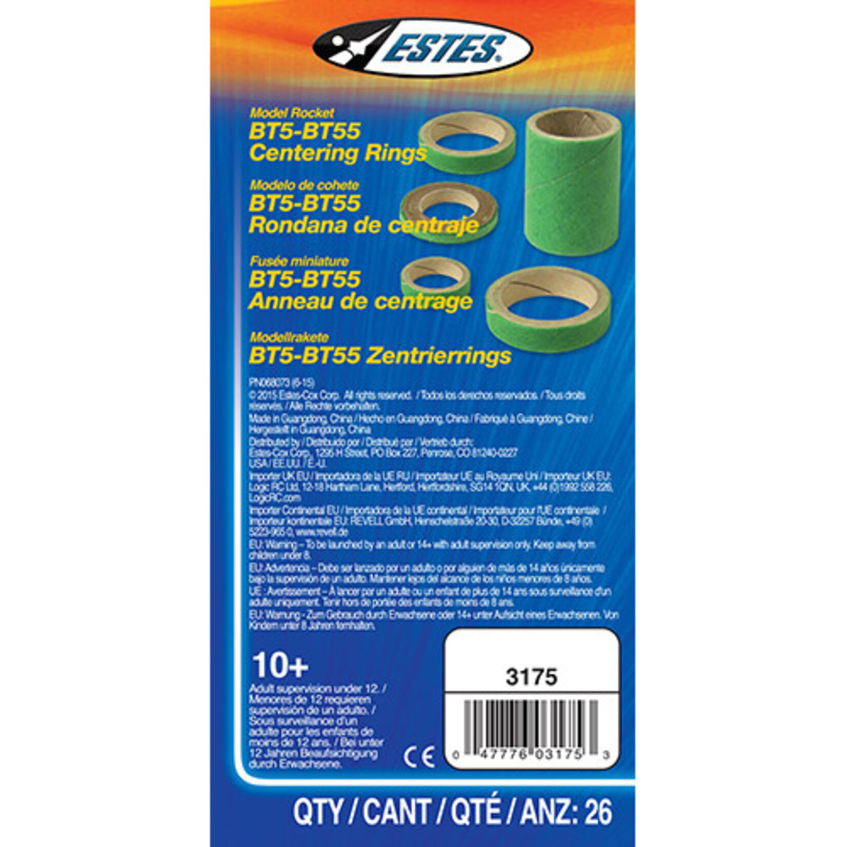 Estes BT5-BT55 Centering Rings - 3175