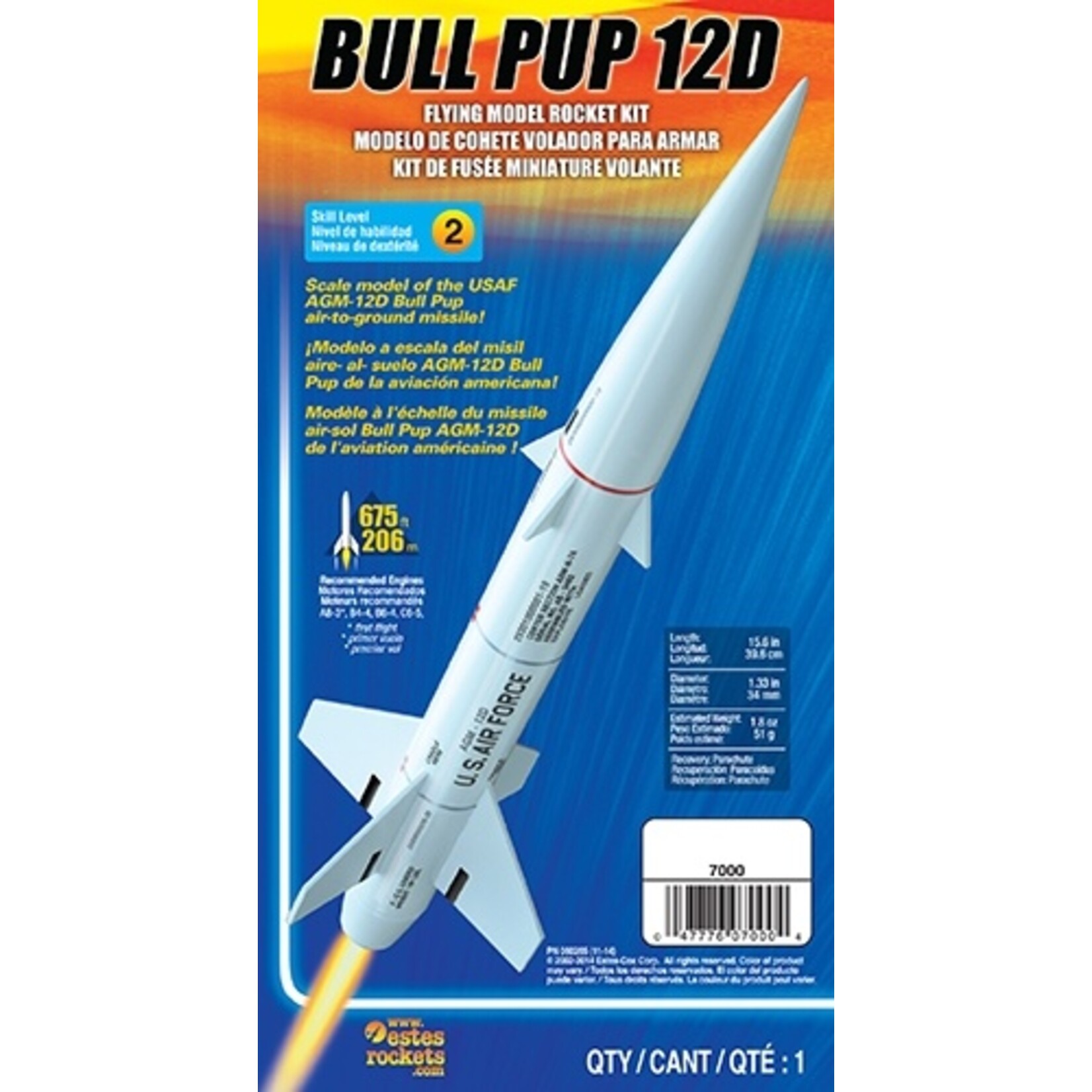 Estes Bull Pup 12D - 7000