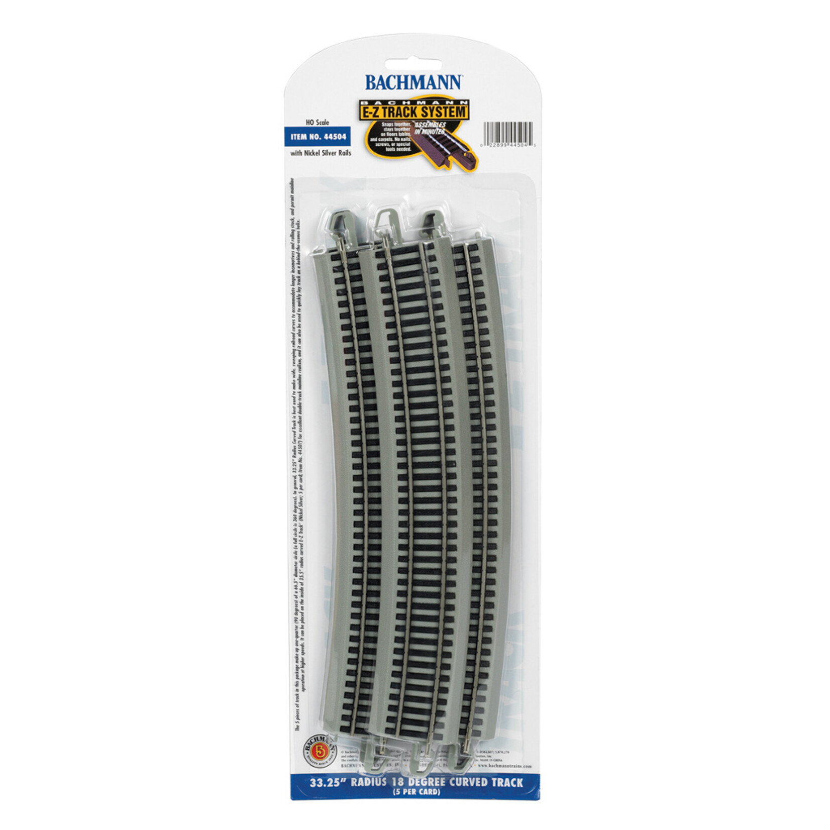Bachmann 33.25" Radius 18 Degree Curved HO Scale EZ Track