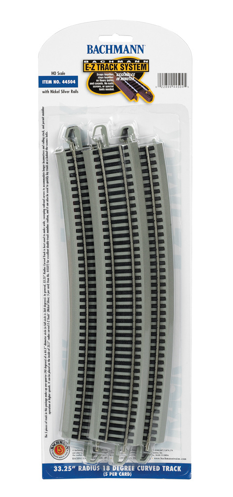 33.25" Radius 18 Degree Curved HO Scale EZ Track