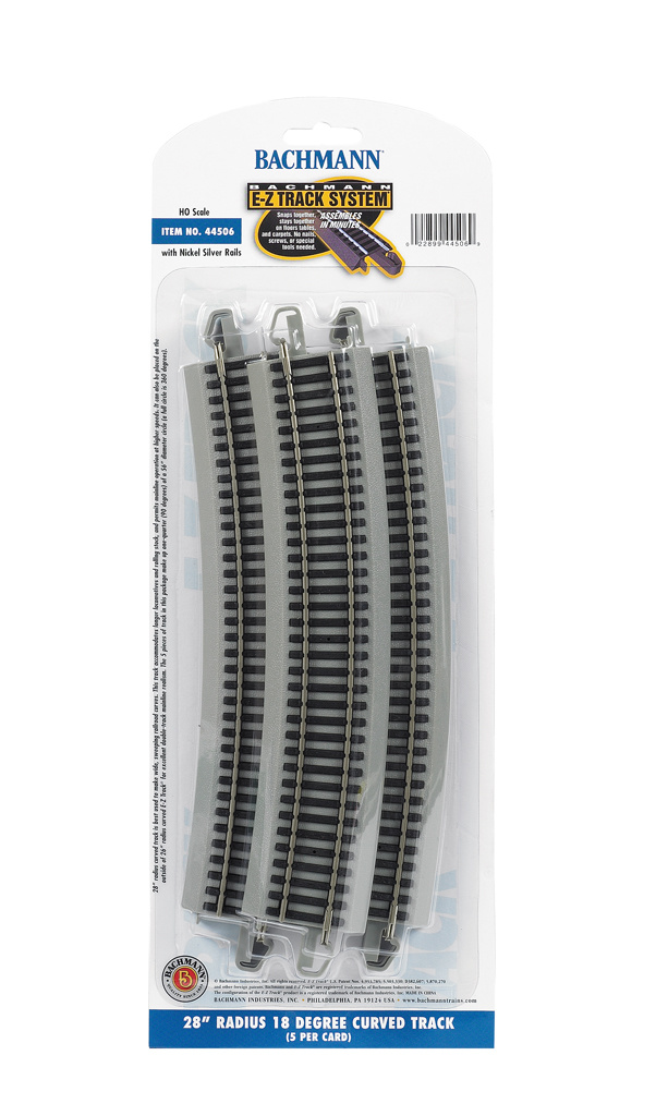 28" Radius 18 Degree Curved HO Scale EZ Track