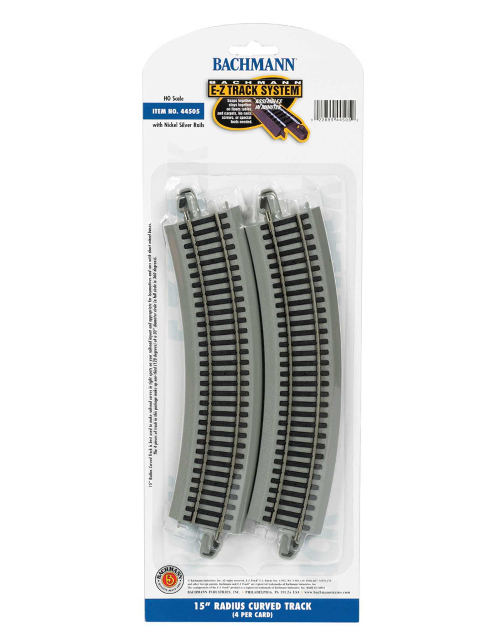 15" Radius Curved HO Scale EZ Track Hub Hobby