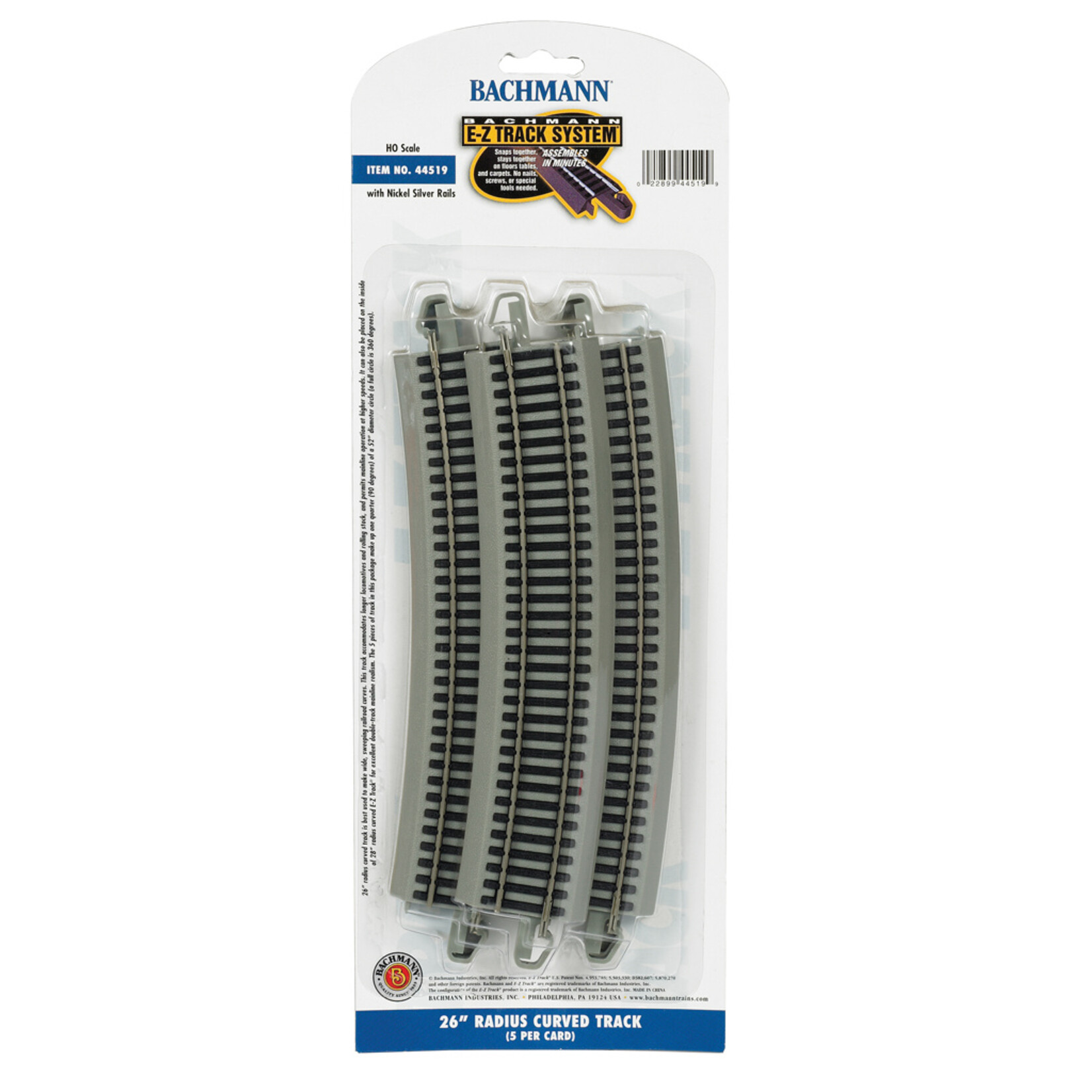 Bachmann 26" Radius Curved HO Scale EZ Track