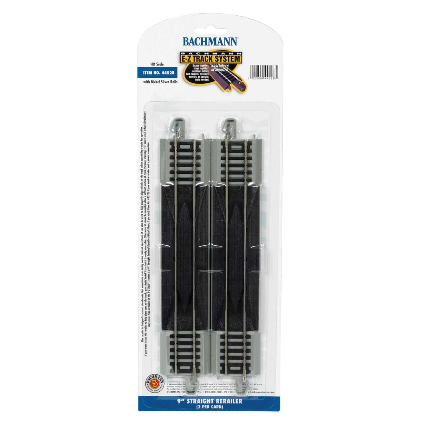 Bachmann 9" Straight Rerailer HO Scale EZ Track