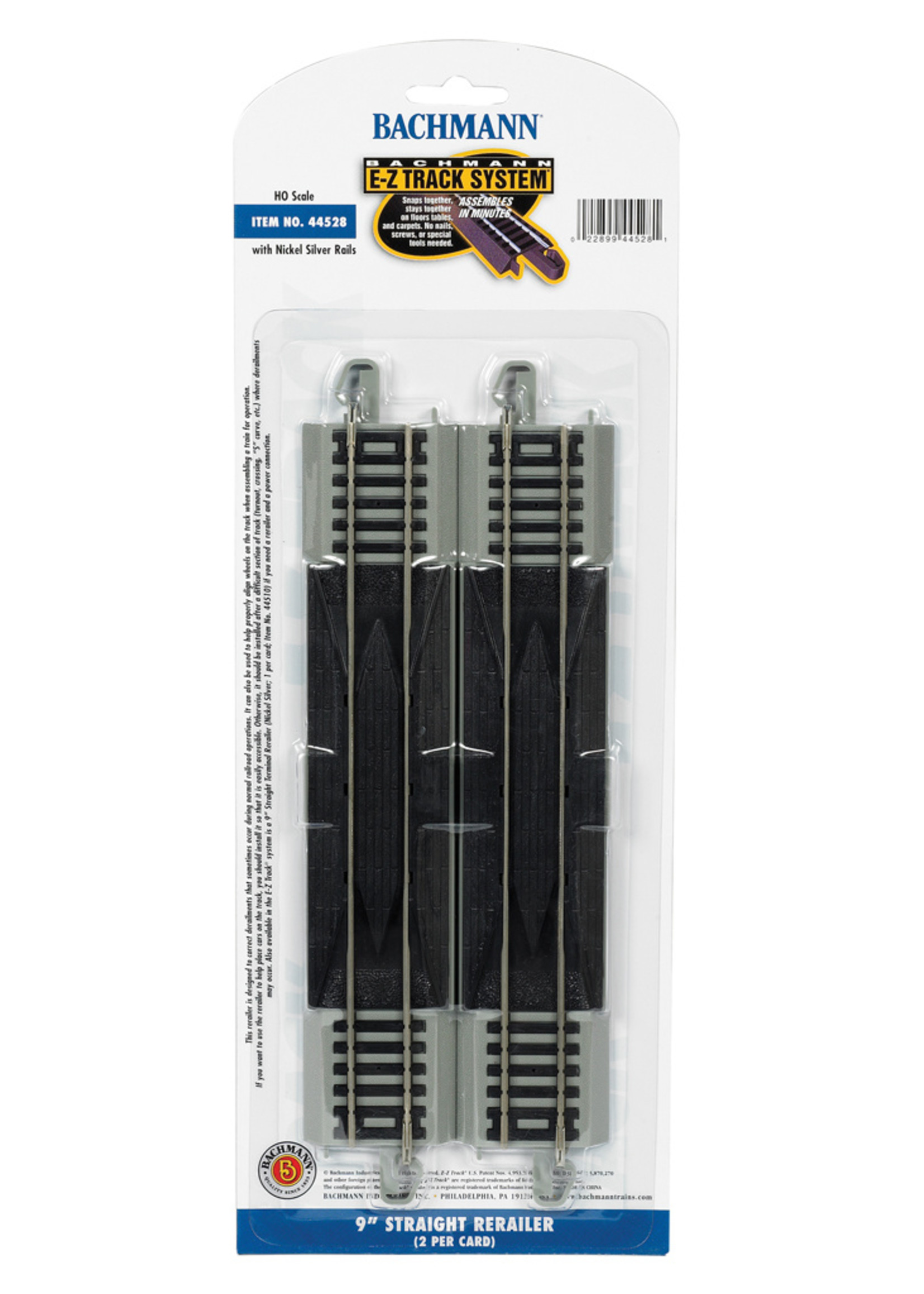 Bachmann 9" Straight Rerailer HO Scale EZ Track