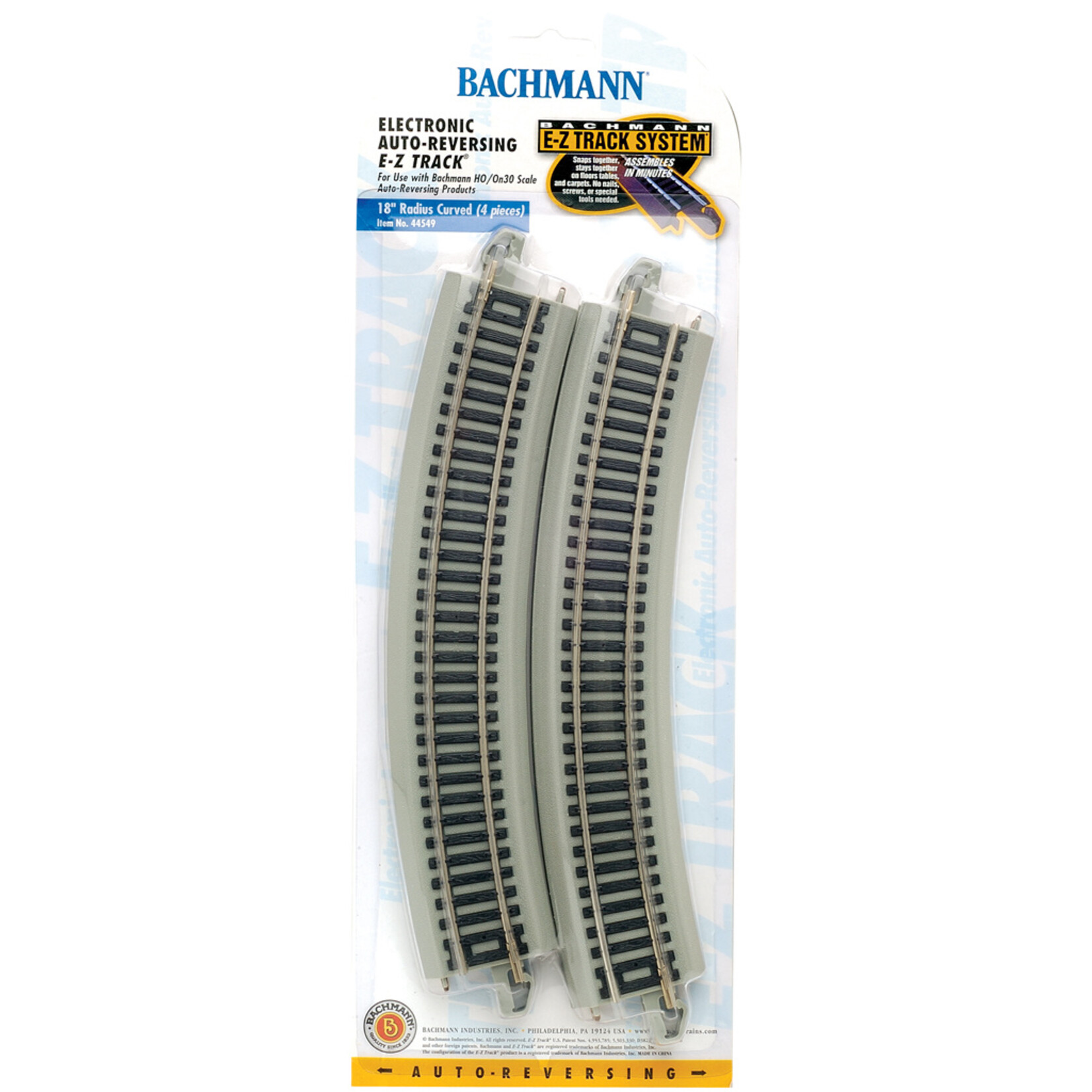 Bachmann 18" Radius Reversing HO Scale EZ Track