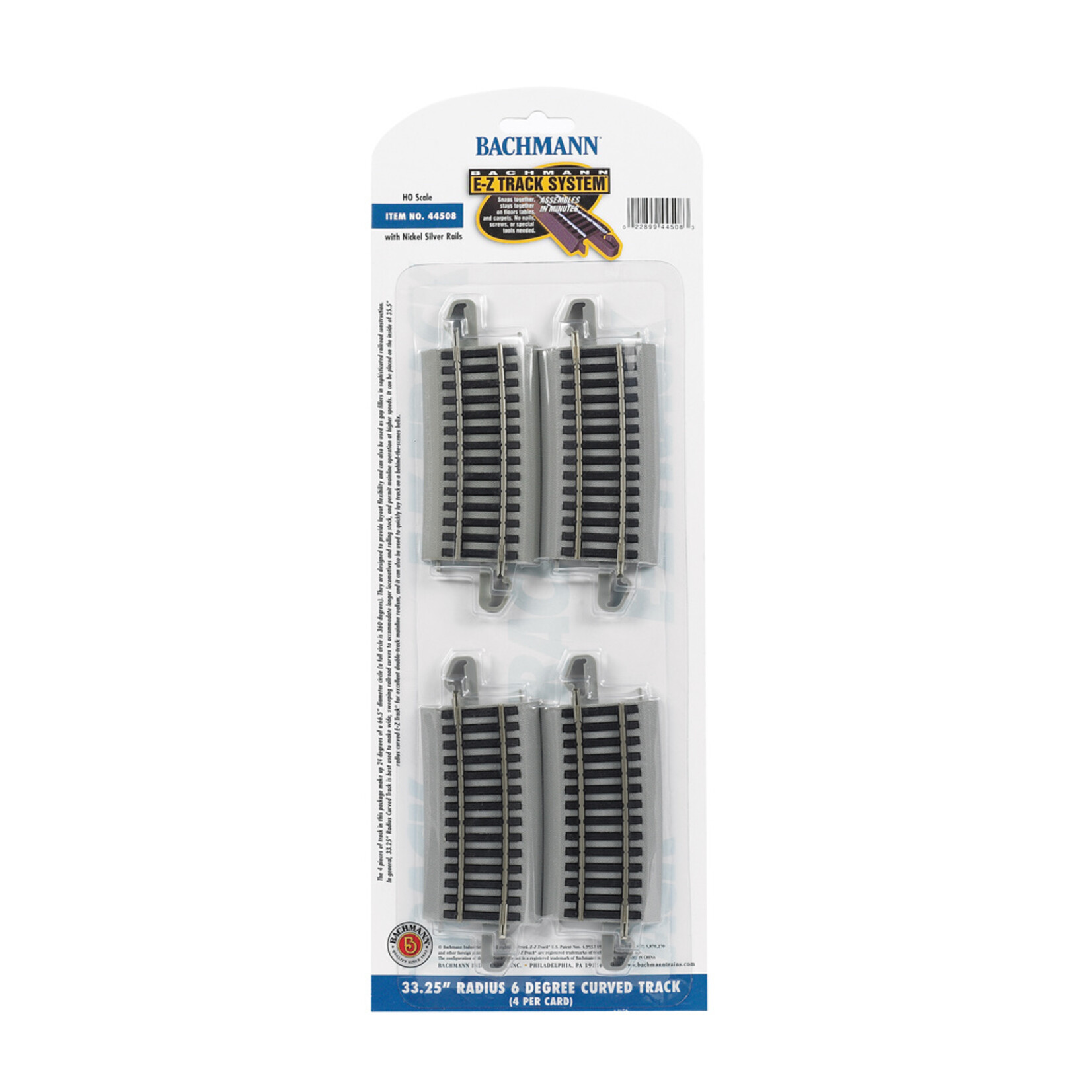 Bachmann 33.25" Radius 6 Degree Curved HO Scale EZ Track