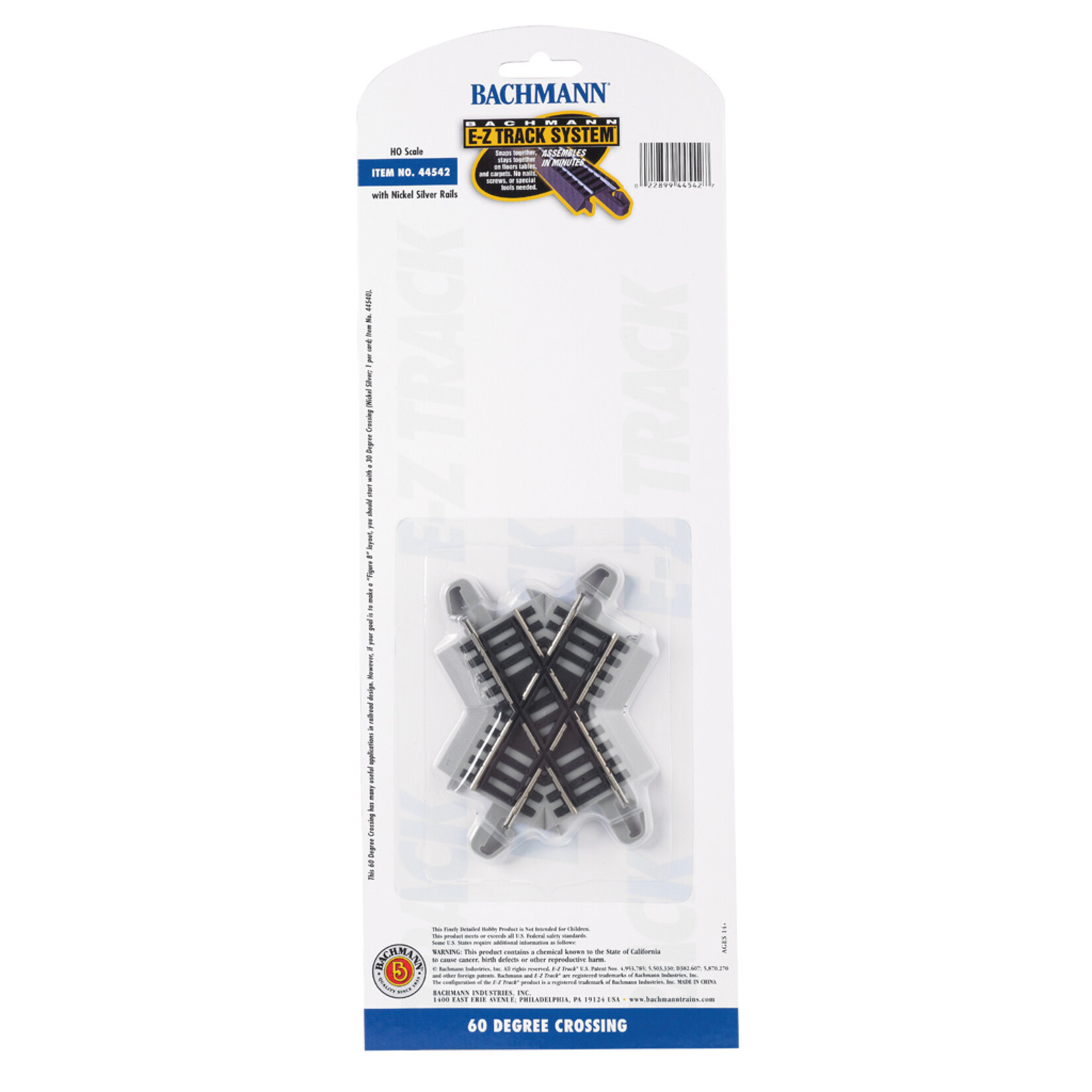 Bachmann 60 Degree Crossing HO Scale EZ Track