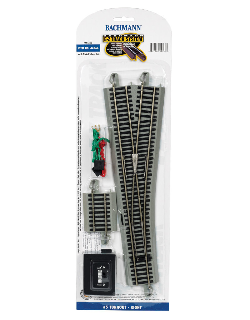 Bachmann E-Z Track #5 Wye Turnout Switch - HO Scale 44569 - New 2025