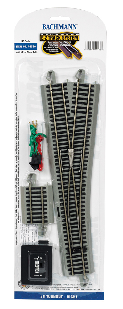 #5 Turnout Right HO Scale EZ Track