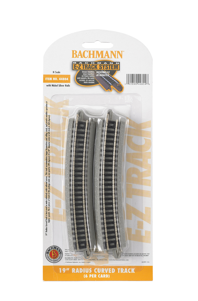 44804 - 19" Radius Curved - N Scale EZ Track