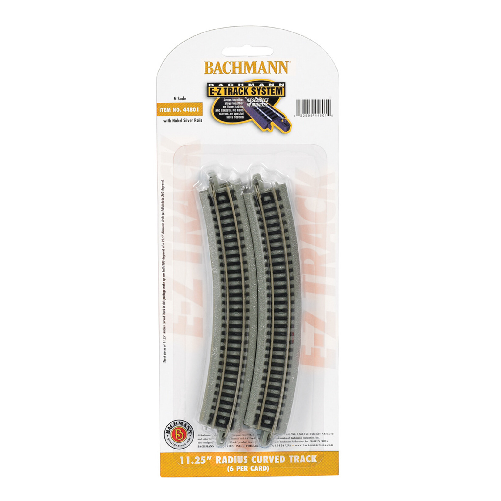 Bachmann 44801 - 11.25" Radius Curved - N Scale EZ Track
