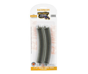 N Scale 44856 Bachmann Industries E-Z Track Half Section 19 Radius Curved Track 6/card