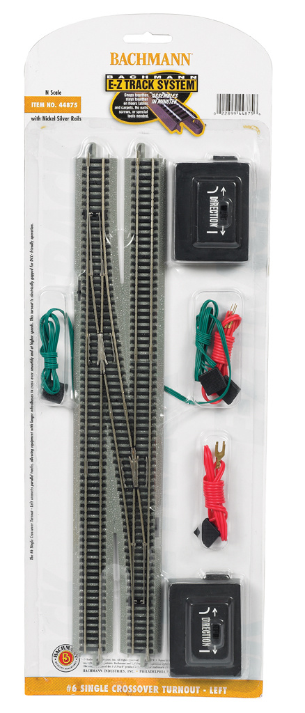 Bachmann 44875 - #6 Single Crossover Turnout Left - N Scale EZ