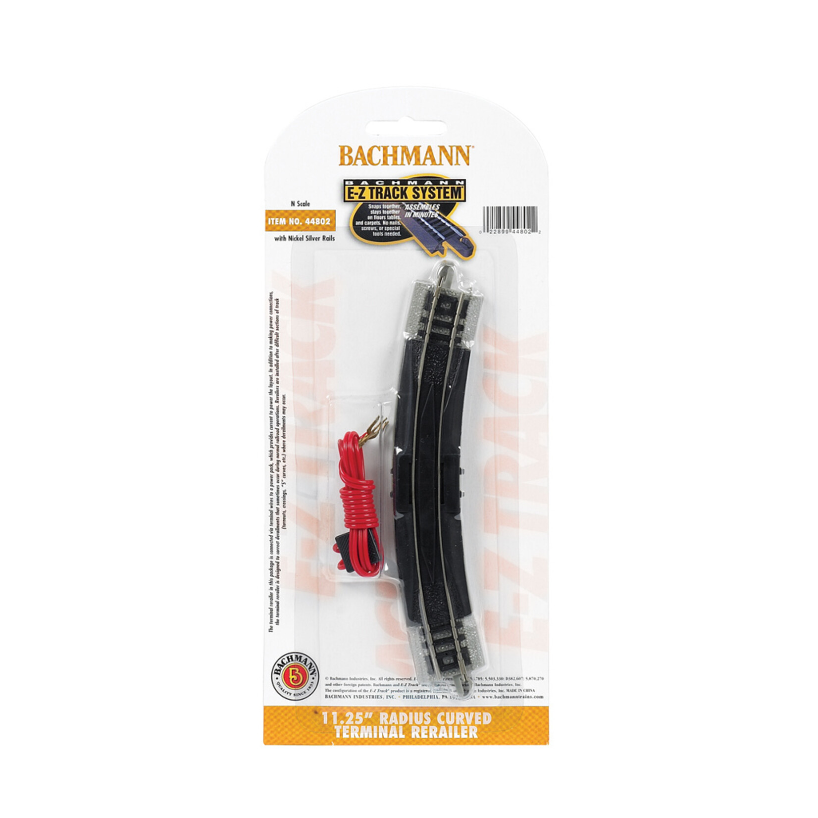 Bachmann 44802 - 11.25" Radius Terminal Rerailer with Wire - N Scale EZ Track