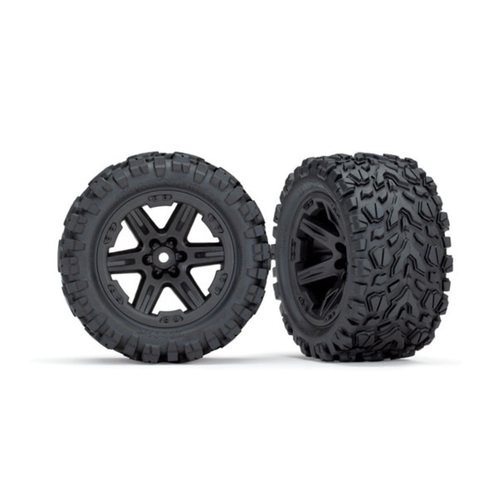 Traxxas 6773 - RXT Black Wheels / Talon Extreme Tires