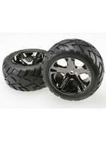 Traxxas 3773A - All-Star Black Chrome Wheels / Anaconda® Tires