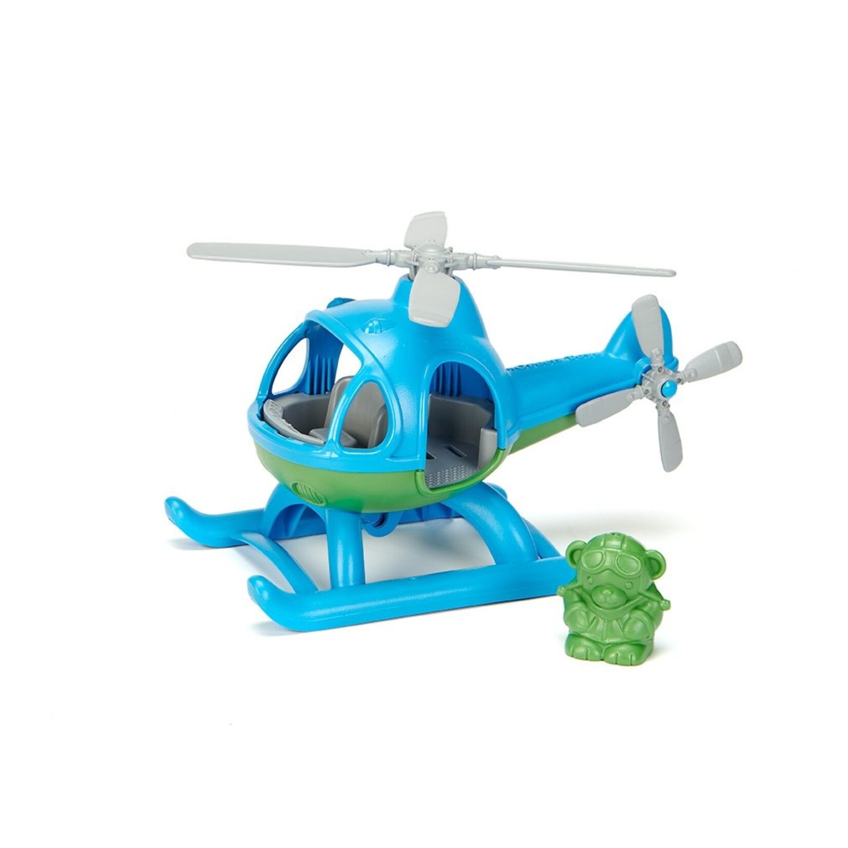 Green Toys Helicopter in Blue and Green Color - BPA Free, Phthalate Free Play Toy
