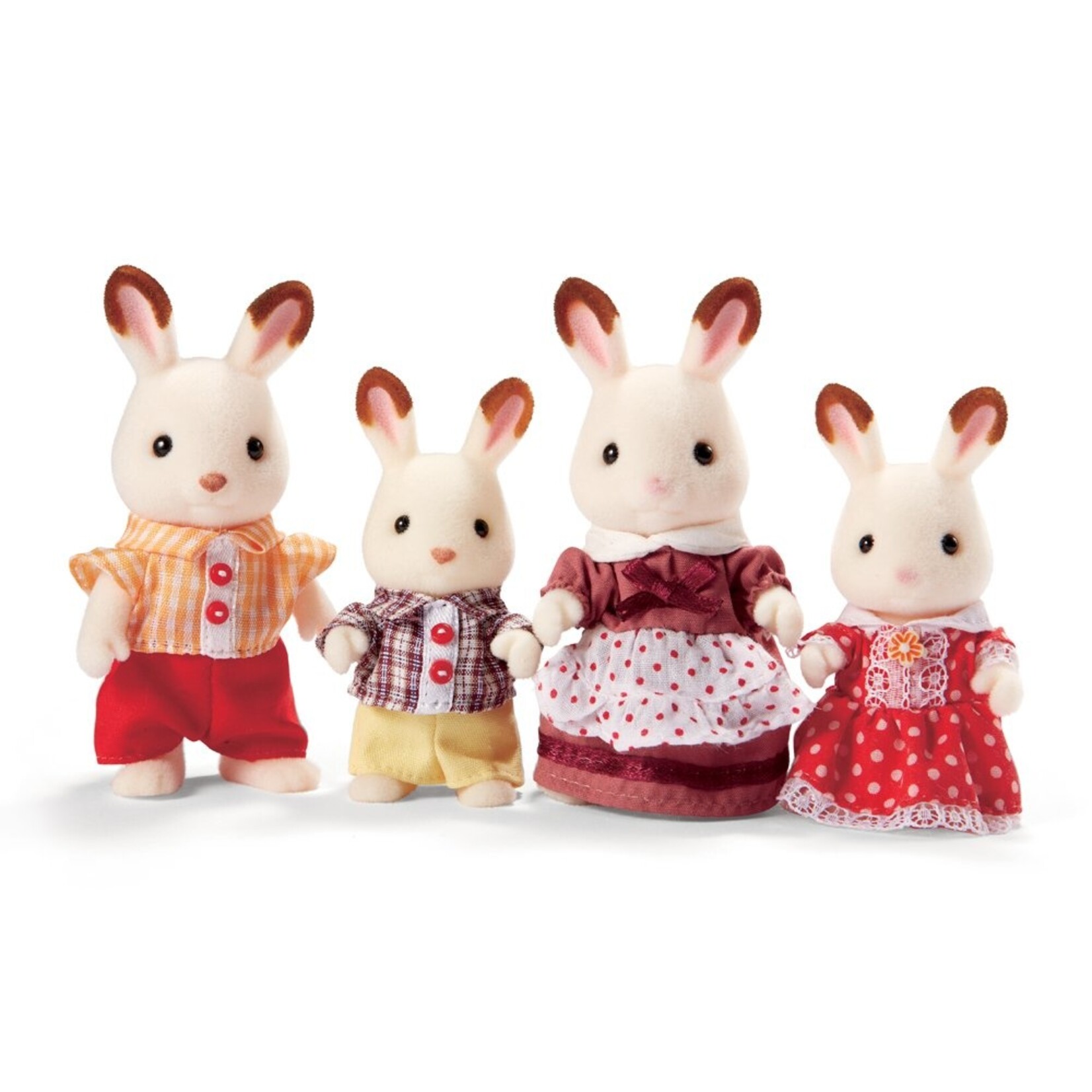 Calico Critters Chocolate Rabbit Family