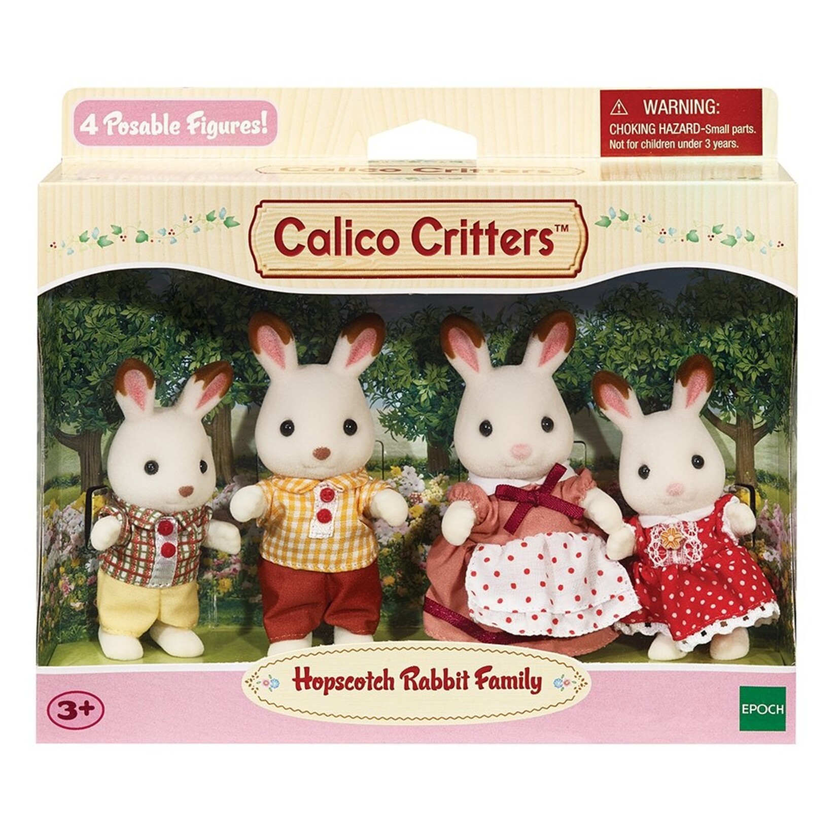 Calico Critters Chocolate Rabbit Family