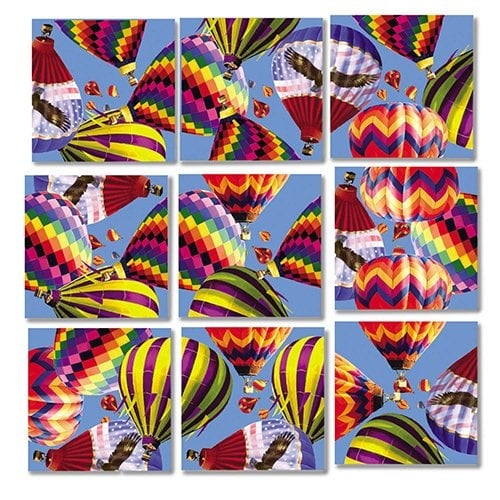 Hot Air Balloons Scramble Squares