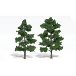 Woodland Scenics TR1516 - Ready Made Trees, Medium Green 6-7" (2)