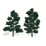 Woodland Scenics TR1517 - Ready Made Trees, Dark Green 6-7" (2)