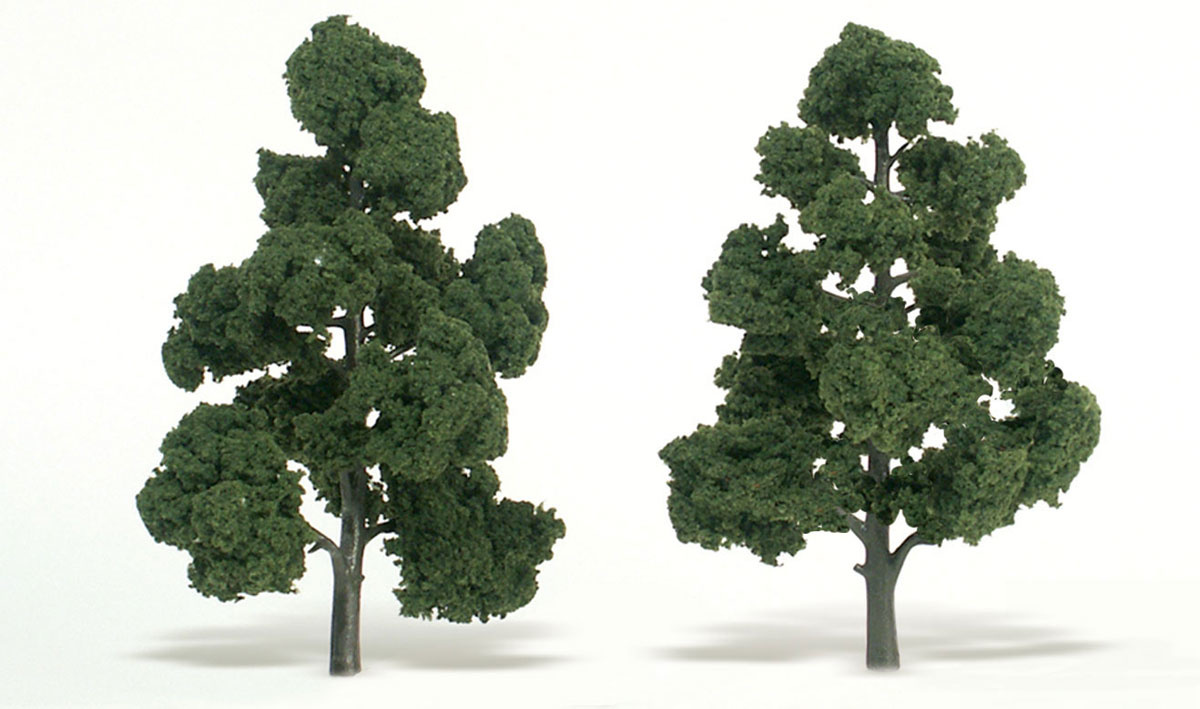 TR1518 - Ready Made Trees, Medium Green 7-8" (2)